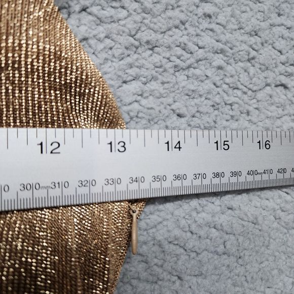 DAVID MEISTER Women's Size 2 Gold Metallic One Shoulder Long Formal Dress - Picture 8 of 9